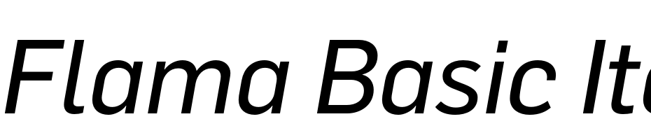 Flama Basic Italic cкачати шрифт безкоштовно